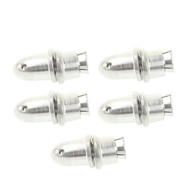 5 PCS 3mm Plane Fixed Pitch Propeller Adapter Bullet(Silver)