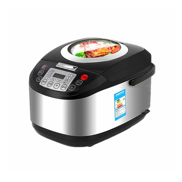 High-capacity Rice Cooker Smart Electric Pot Soup Porridge Breakfast Maker(Black)
