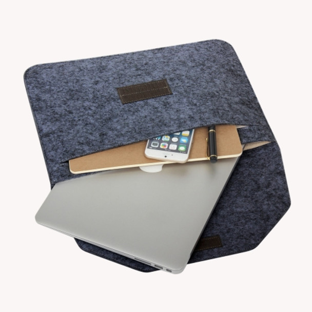 11.6 inch Universal Fashion Soft Sleeve Bag Case Tablet Laptop Felt Bag for MacBook Air 11.6 inch, Size: 33x22x1cm(Black)