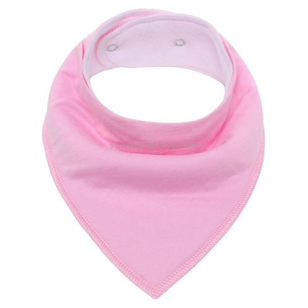 3 PCS Reusable Washable Cotton Baby Bibs Burp Cloth Adjustable Baby Meal Bibs(Magenta)