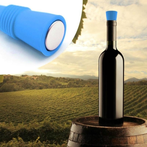 Food Grade Silicone Wine Stopper Creative Preservation Bottle Stopper(Blue)