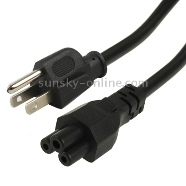 High Quality 3 Prong Style US Notebook AC Power Cord, Length: 1.8m