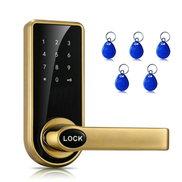 Password + Key + Sensor Card Zinc Alloy Red Bronze Electronic Door Lock Touch Screen Electronic Code Lock