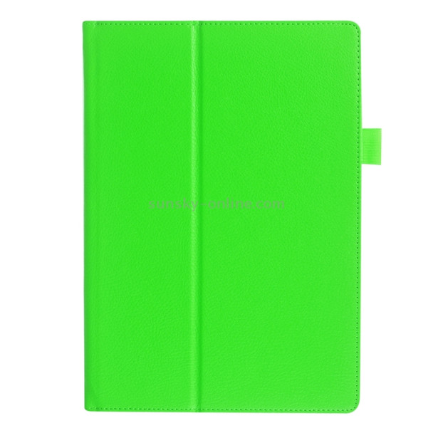 Litchi Texture Horizontal Flip Solid Color Leather Case with Holder for Lenovo TAB 2 A10-30 X30F & TAB 2 A10-70F, 10.1 inch(Green)