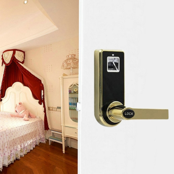 OS8818F Optical Fingerprint Door Lock, Replaceable Ball Lock, Zinc Alloy Material, with Mechanism Keys(Champagne Gold)