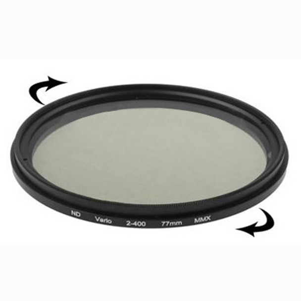 77mm ND Fader Neutral Density Adjustable Variable Filter ND 2 to ND 400 Filter(Black)