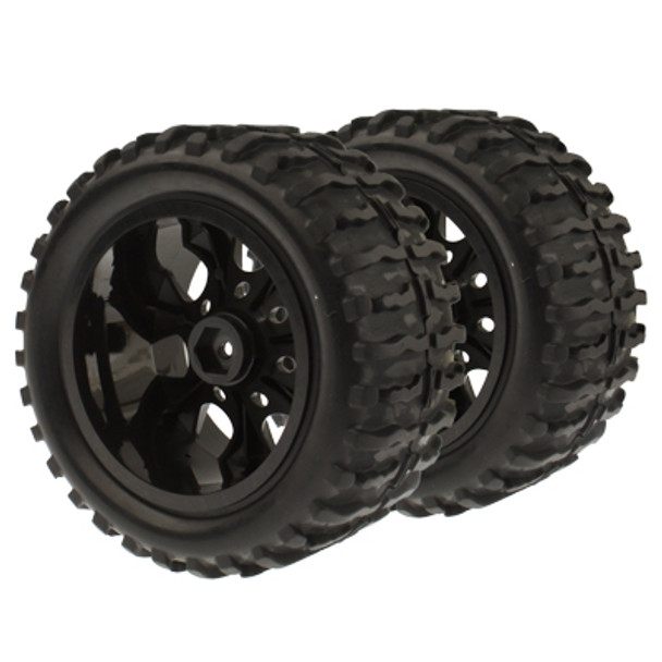 1:10 Rubber Sponge Racing RC Cars Monster Bigfoot Tyre Wheel Set for RC Model, 4 Pcs in One Packaging, the Price is for 4 Pcs