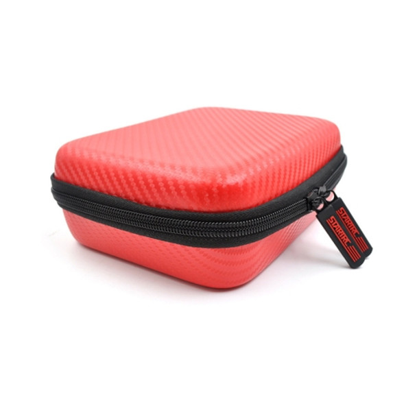 STARTRC Carbon Texture Waterproof PU Storage Bag for DJI OSMO Pocket Gimble Camera(Red)