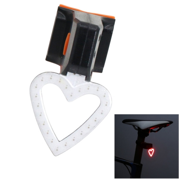 Multi Lighting Modes Bicycle Light USB Charge Led Bike Light Flash Tail Lights for Mountains Bike Seatpost(Heart)