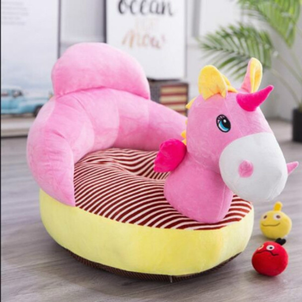 Creative Backrest Lunch Break Cartoon Children Chair Sofa Plush Toys, Size:55cm(Pink Unicorn)