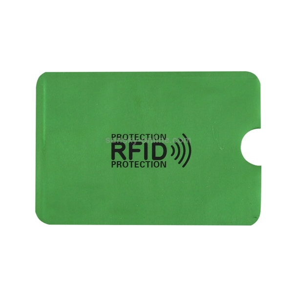 100 PCS Aluminum Foil RFID Blocking Credit Card ID Bank Card Case Card Holder Cover, Size: 9 x 6.3cm (Green)