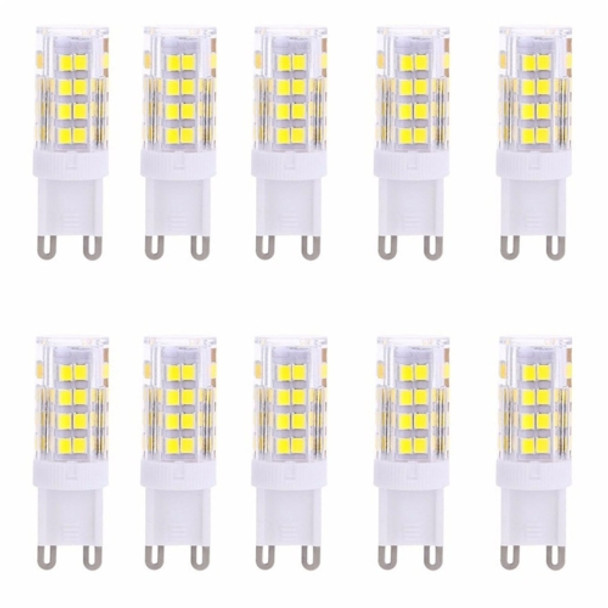 10 PCS YWXLight G9 5W 2835SMD 51LEDs Ceramics Light LED Corn Light Bi-pin Lights, AC 220-240V (Cool White)