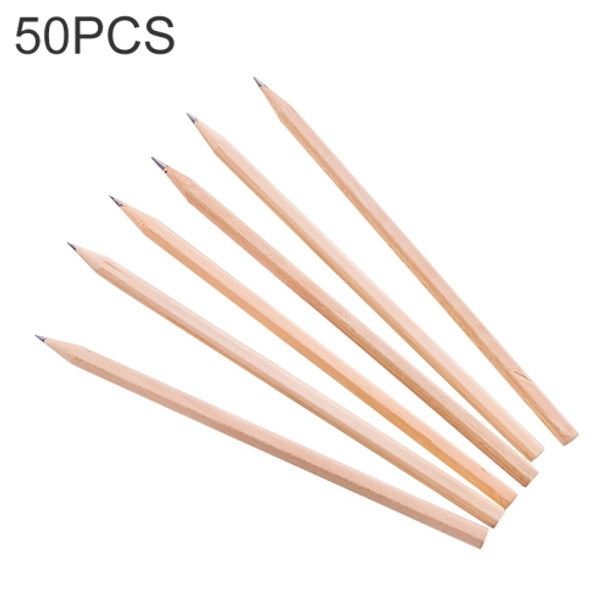 50 PCS Crude Wood Environmental Protection HB Pencils Painting Pencils for Kids School Office Supplies
