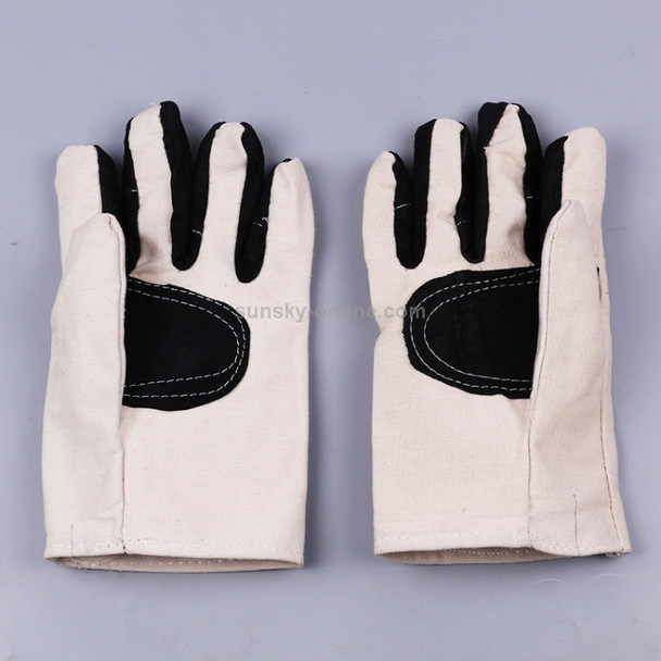 Labor Supplies Wear-Resistant Protection Gloves Thickened Encryption Canvas Gloves(Black)