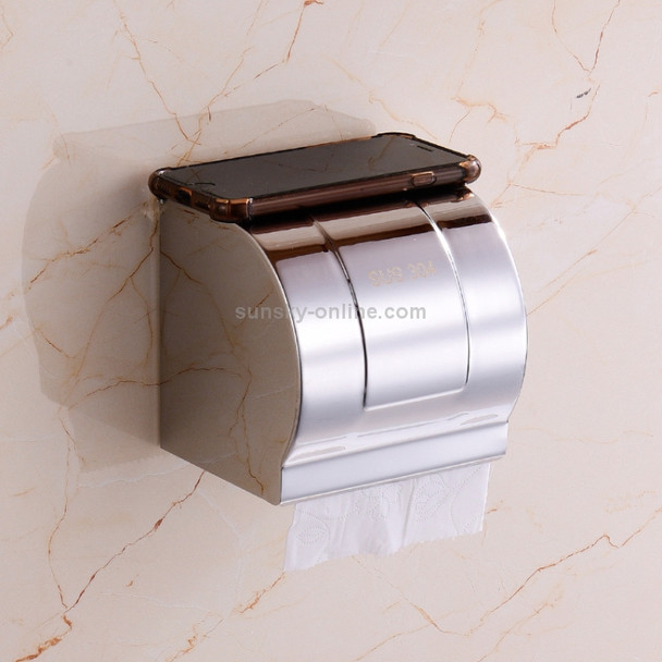 K8 304 Stainless Steel Bathroom Wall-mounted Waterproof Bright Light Paper Towel Roll Holder
