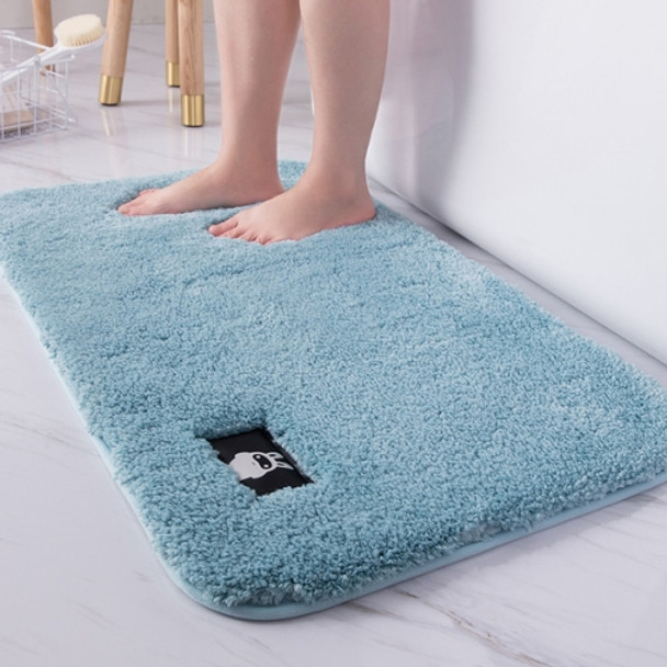Bathroom Toilet Absorbent Bath Mat Carpet Bedroom Non-slip Foot Pad, Size:50x80cm(Light blue)