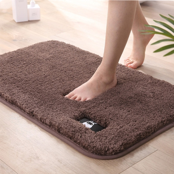 Bathroom Toilet Absorbent Bath Mat Carpet Bedroom Non-slip Foot Pad, Size:50x80cm(Brown)