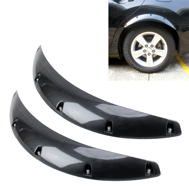 2 PCS 58cm Car Stickers Rubber Round Arc Strips Fender Flares Wheel Eyebrow Decal Sticker(Black)
