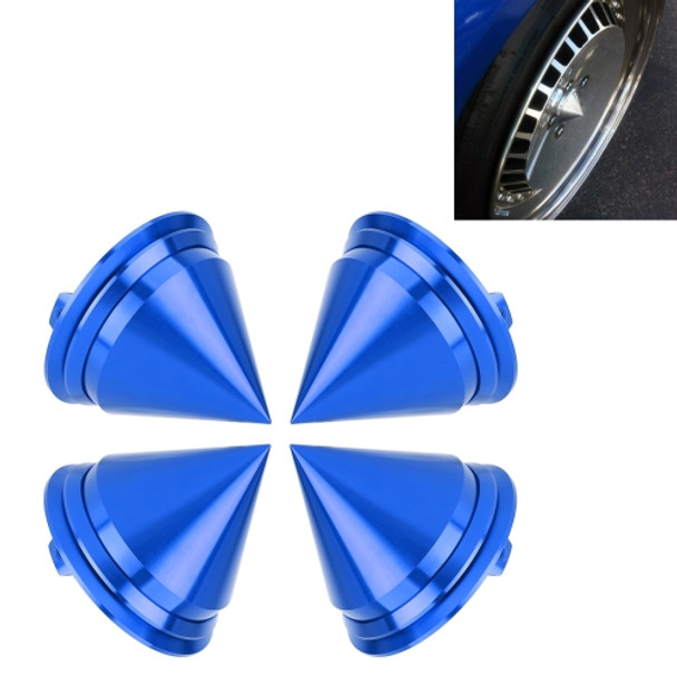 4 PCS Car Tyre Hub Centre Cap Cover (Blue)