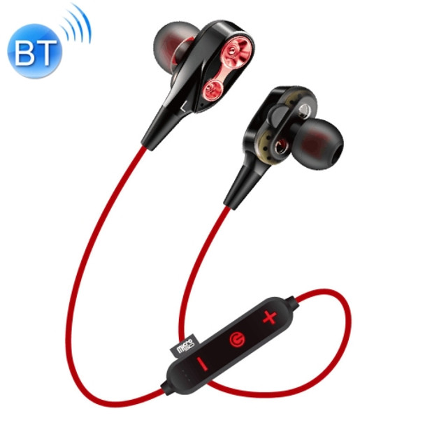 MG-G23 Portable Sports Bluetooth V5.0 Bluetooth Headphones, with 4 Speakers(Red)