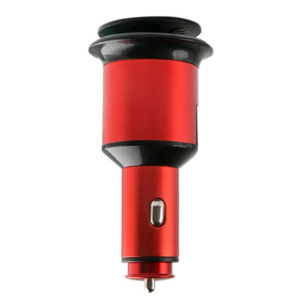 Car Dual USB Charger Air Purifier Negative Ions Air Cleaner (Red)