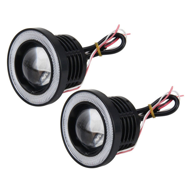 2 PCS Universal 3Inch LED Fog Angel Eyes R500 High Intensity LED Lamps Car Fog Light Halo Angel Eyes Rings Fog Lamp IP65 Waterproof 900LM 10W 6000K Car Fog Lights with Remote Control, DC 12V