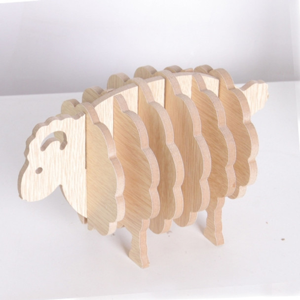 2 PCS Creative Lamb Wooden Coaster Insulation Mat