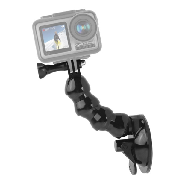 Suction Cup Jaws Flex Clamp Mount for for DJI Osmo Action, GoPro NEW HERO / HERO7 /6 /5 /4, and Other Action Cameras(Black)