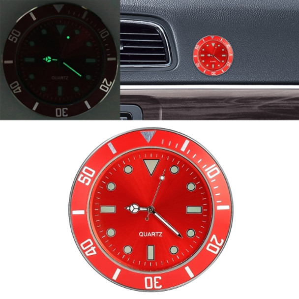 Car Paste Clock Car Luminous Watch(Red)