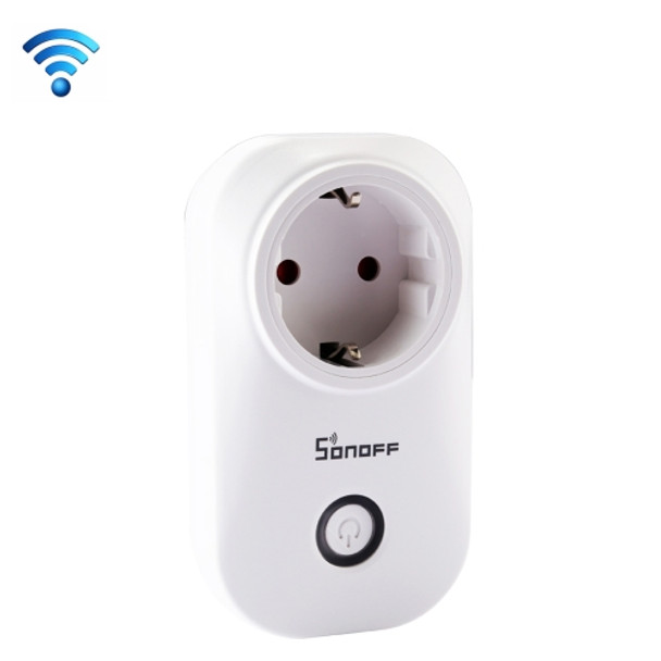 Sonoff S20-EU WiFi Smart Power Plug Socket Wireless Remote Control Timer Power Switch, Compatible with Alexa and Google Home, Support iOS and Android, EU Plug