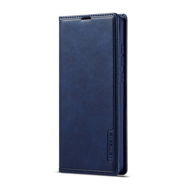 For Huawei Mate 20 LC.IMEEKE LC-001 Series PU + TPU Color Matching Frosted Horizontal Flip Leather Case with Holder & Card Slot(Blue)