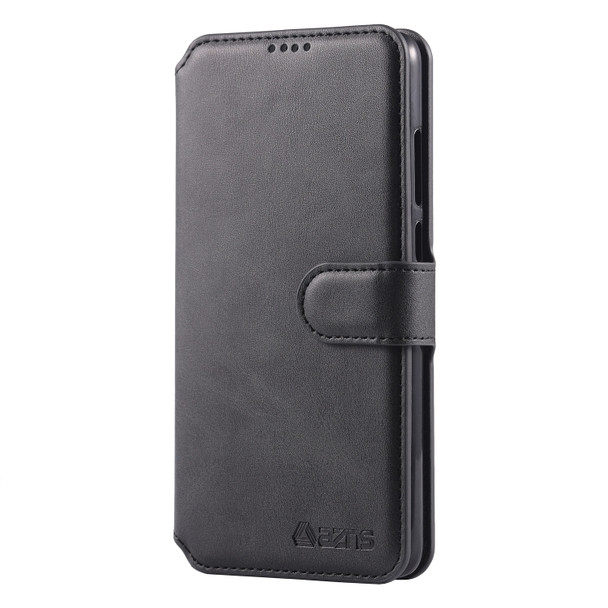 For Huawei P30 AZNS Calf Texture Magnetic Horizontal Flip PU Leather Case with Holder & Card Slots & Photo Frame(Black)