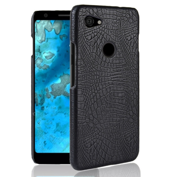 Shockproof Crocodile Texture PC + PU Case For Google Pixel 3a(Black)