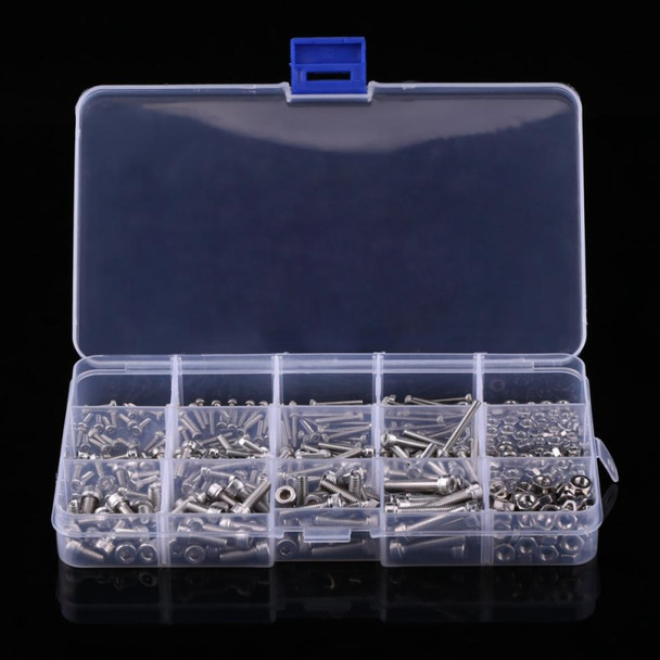 480 PCS DIN912 Hex Socket Screws Bolts Nut M2 M3 M4 Stainless Steel Cap Head Screw Set