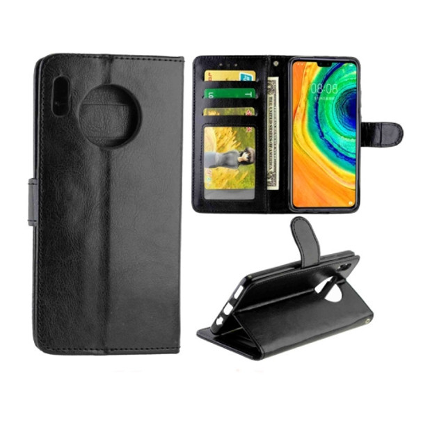 For Huawei Mate 30 Crazy Horse Texture Horizontal Flip Leather Case with Holder & Card Slots & Wallet & Photo Frame(black)