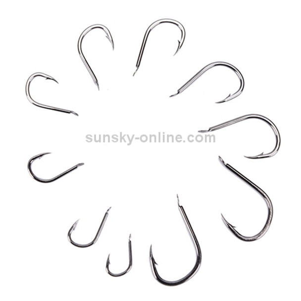 ISE 500 PCS Mixed Size Fish Barbed Hook Fishing Hooks