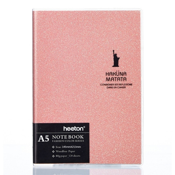 Creative Simple Design Colorful Fashion Gum Cover A5 Diary Notebook(Pink)