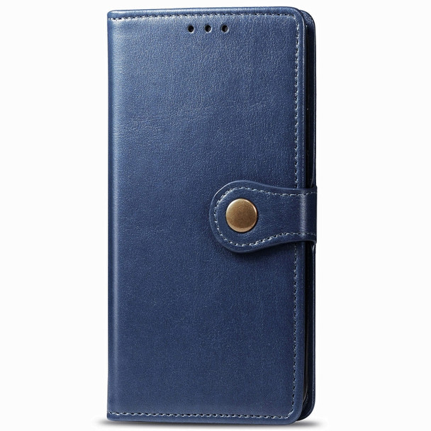 For Huawei Mate 30 Hat-Prince Litchi Texture Horizontal Flip Leather Case with Card Slots Dark Blue