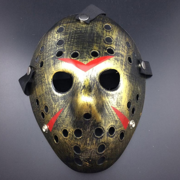 Halloween Party Cool Thicken Jason Mask(Gold)