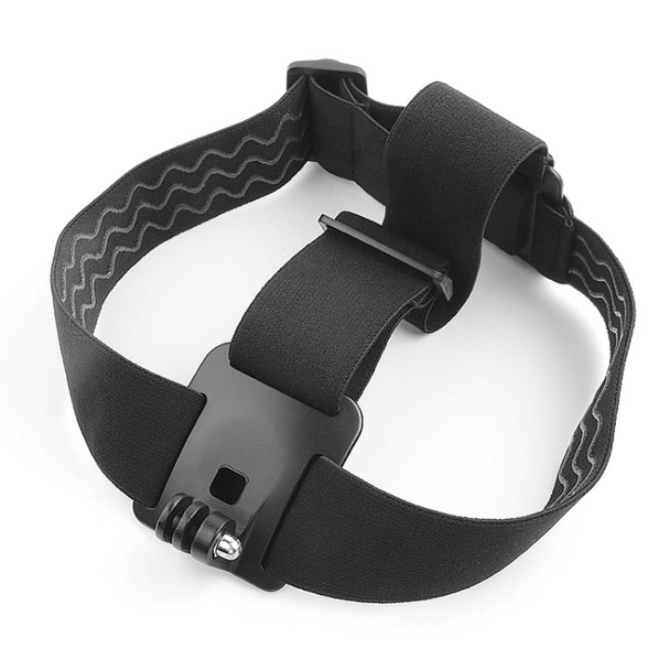 ST-23 Elastic Adjustable Head Strap Mount Belt for DJI Osmo Action, GoPro HERO7 /6 /5 /5 Session /4 Session /4 /3+ /3 /2 /1, Xiaoyi and Other Action Cameras(Black)
