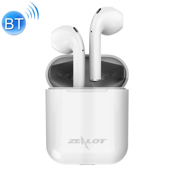 ZEALOT H20 TWS Bluetooth 5.0 Touch Wireless Bluetooth Earphone with Magnetic Charging Box, Support Stereo Call & Display Power in Real Time(White)