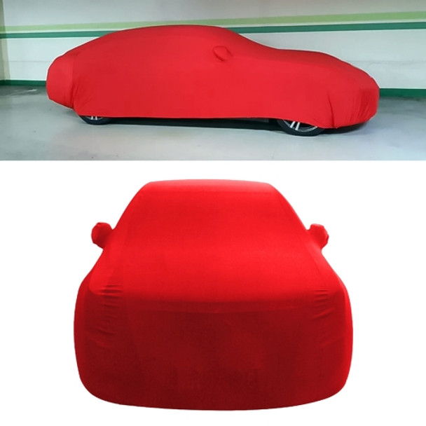 Anti-Dust Anti-UV Heat-insulating Elastic Force Cotton Car Cover for SUV, Size: L, 4.78m~5.04m(Red)