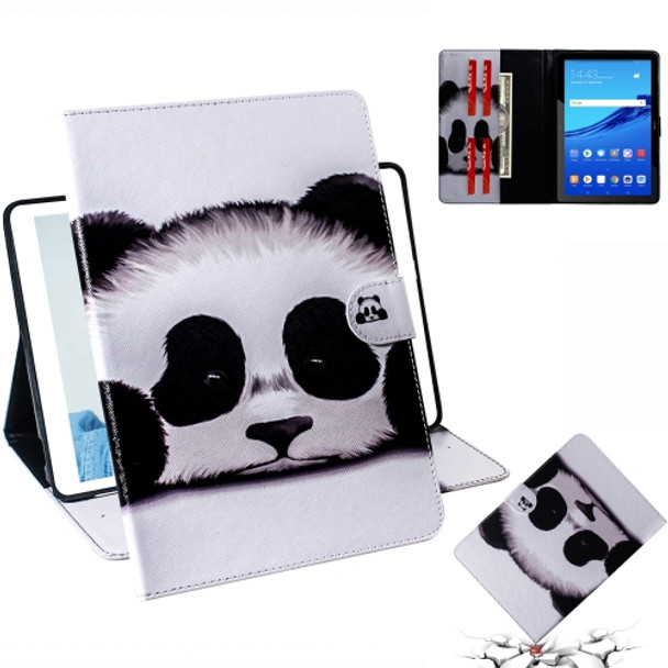 Panda Pattern Horizontal Flip Leather Case for Huawei MediaPad T5, with Holder & Card Slot & Wallet