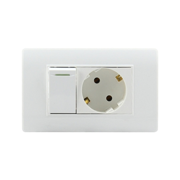 118 Type PC Power Socket with Switch, EU Plug