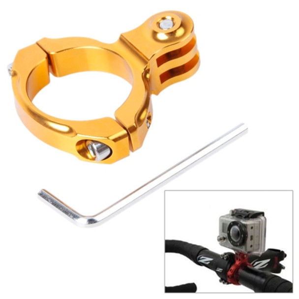 TMC HR87 Bike Aluminum Handle Bar Standard Mount for GoPro HERO6 /5 /5 Session /4 Session /4 /3+ /3 /2 /1, Xiaoyi and Other Action Cameras, Internal Diameter: 31.8mm(Gold)