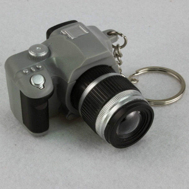 Children Mini SLR Camera Model Style Key Chain Small Pendant with Sound & LED Light(Gray)