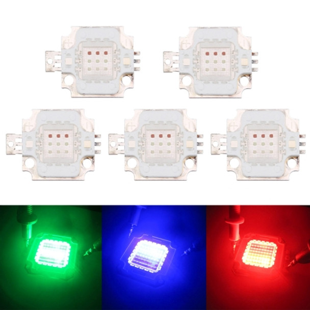 5 PCS 10W High Power RGB LED Integrated Light Lamp (Colorful Light)