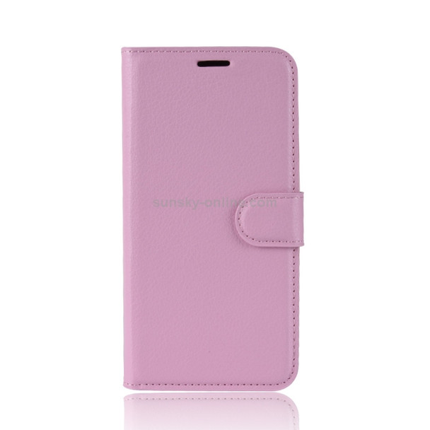 Litchi Texture Horizontal Flip Leather Case for Galaxy S10, with Wallet & Holder & Card Slots(Pink)