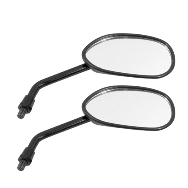 2 PCS Motorcycle Universal Mini ABS Shell Holder Rear VIew Mirror with Fix Holder