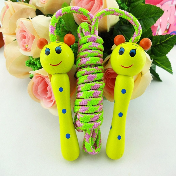 Cartoon Lovely Skipping Ropes Outdoor Game Toys Wood Handle Kids Sport Fitness Jumping Ropes, Random Style Delivery